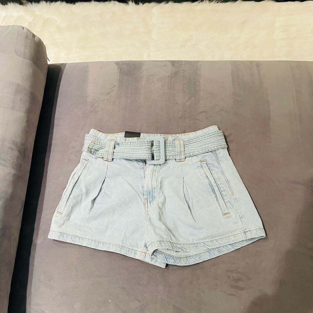Blank NYC High Waist Light Blue Denim Shorts